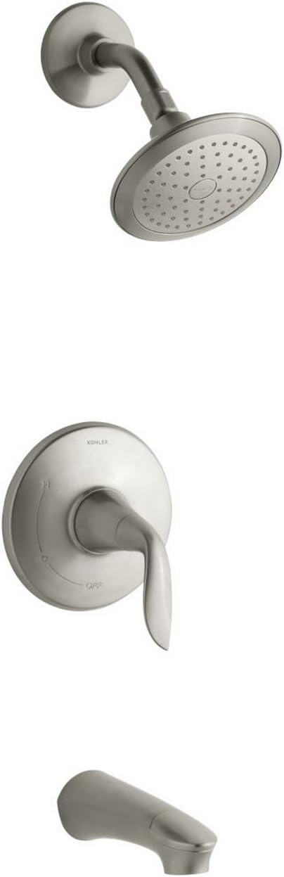 Bath and Shower Valve Trim with Lever Handle, Spout and 2.5 gpm Showerhead, Vibrant Brushed Nickel J76527