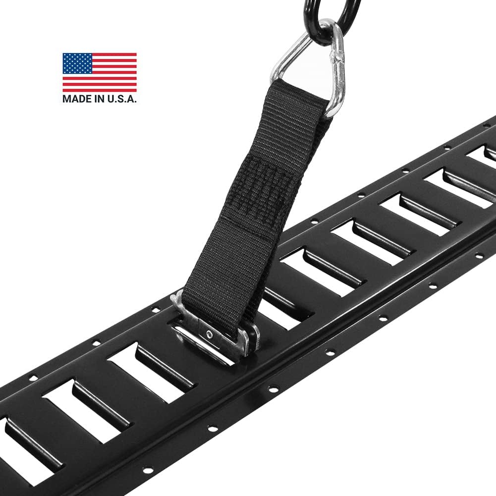 Black 5 FT Steel E-Track Rails 4 Pack Z366036