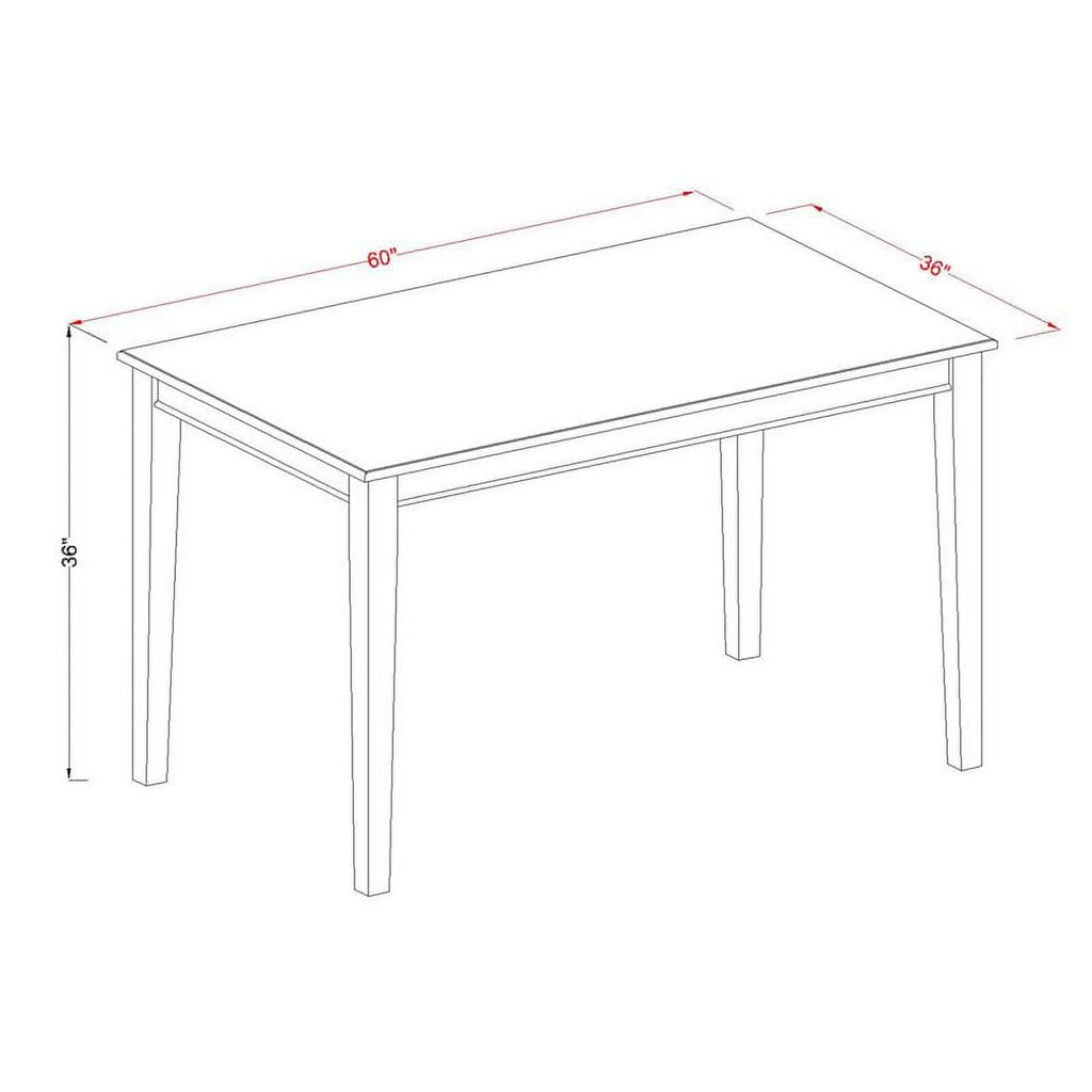 Modern Rectangular Wood Dining Table in Mahogany E92535