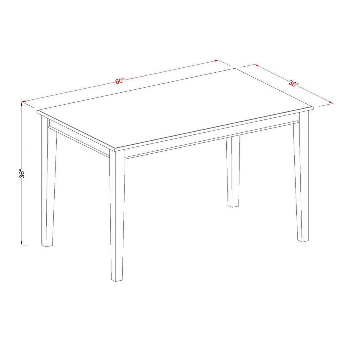 Modern Rectangular Wood Dining Table in Mahogany E92535