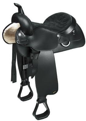 Black Synthetic Western Saddle W239