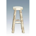 Hand-Crafted Wood Backless Barstool H33353