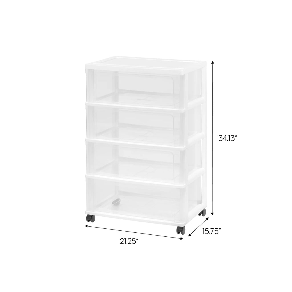 Black Plastic 3 Drawer Storage Cart Set of 2 A30503