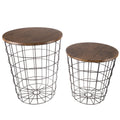 Black Nesting End Tables with Storage, Pack of 2 S184445