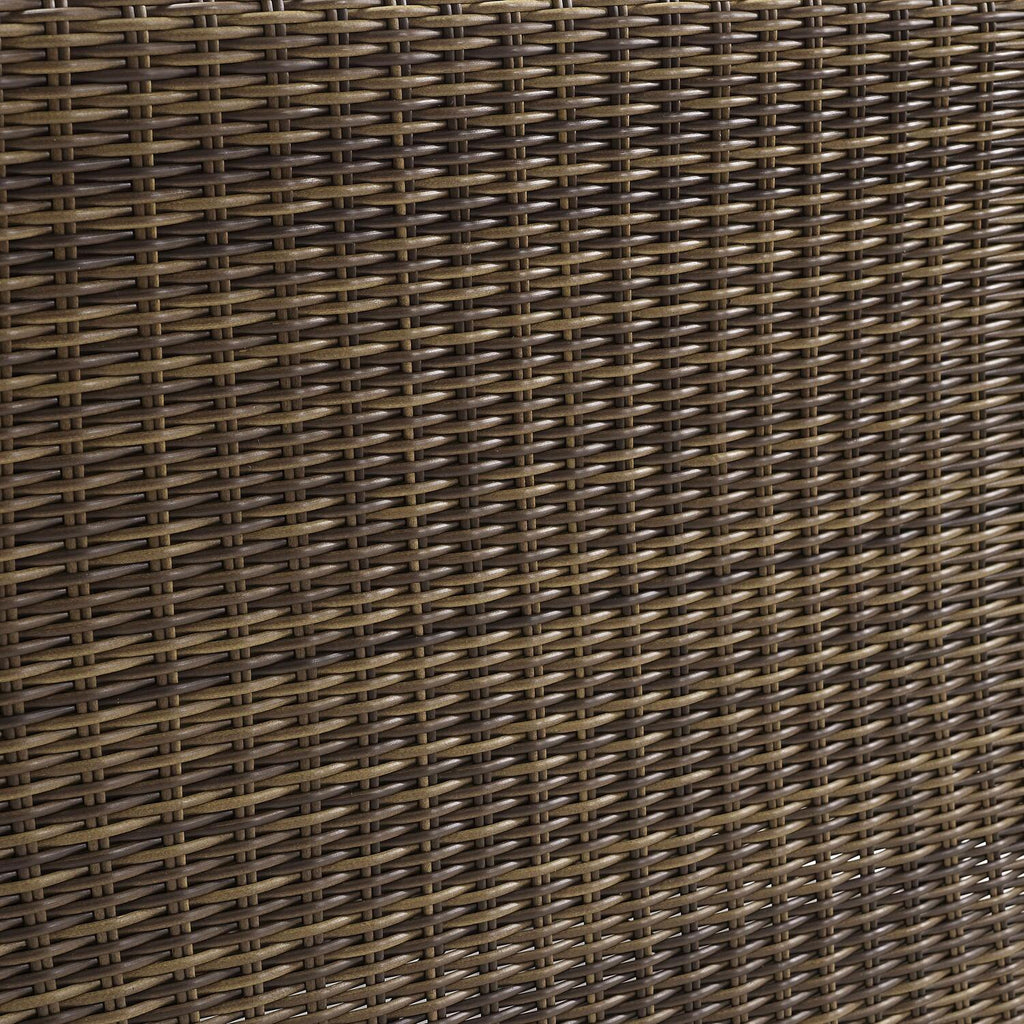Sangria/Weathered Brown Outdoor Wicker Sofa R5289