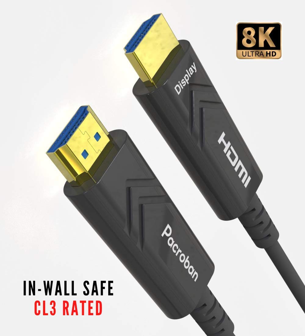 150ft Fiber Optic HDMI 2.1 Cable 8K 4K 120Hz 48Gbps Q32441