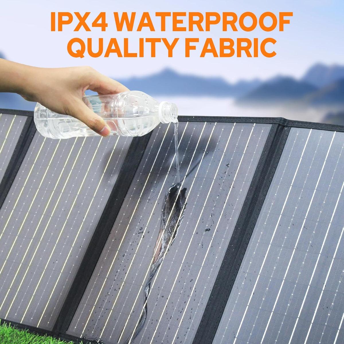 300W Solar Generator with 60W Solar Panel and 80000mAh Portable Power Station with AC Outlet E919087