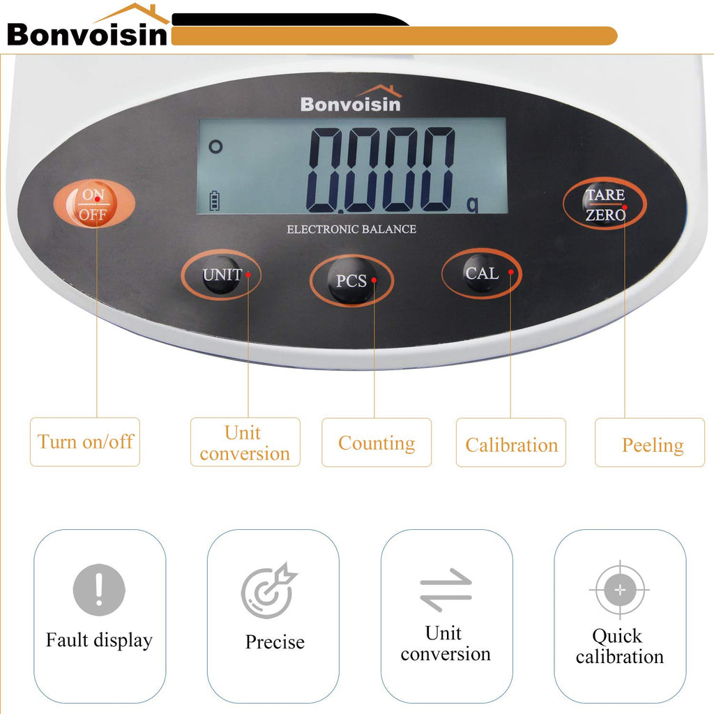 Analytical Balance 500g x 1mg Precision Lab Scale O716319