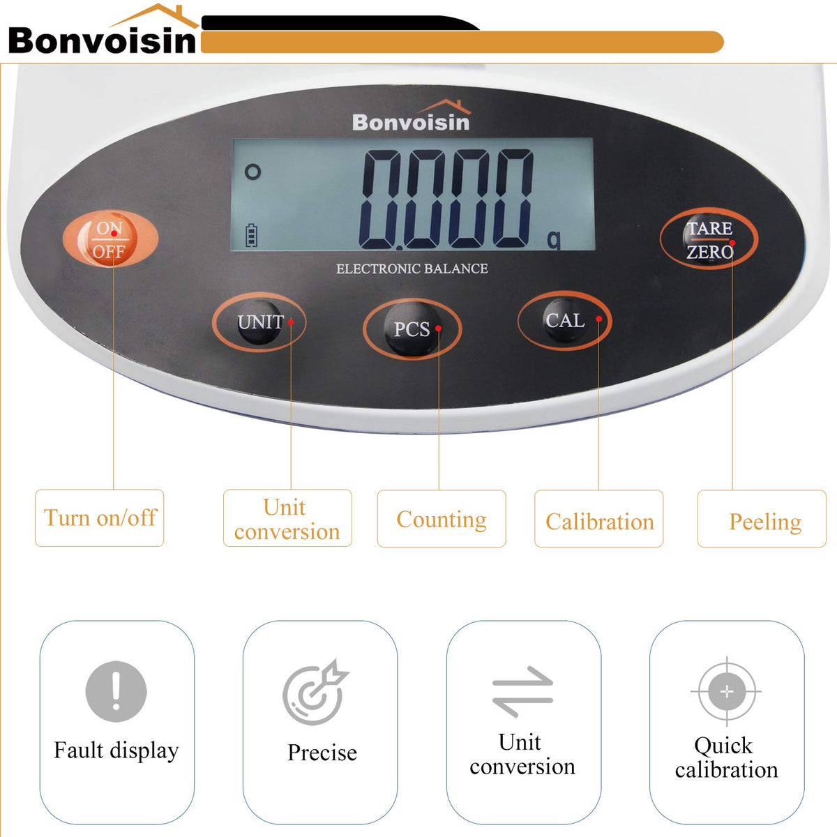 Analytical Balance 500g x 1mg Precision Lab Scale O716319