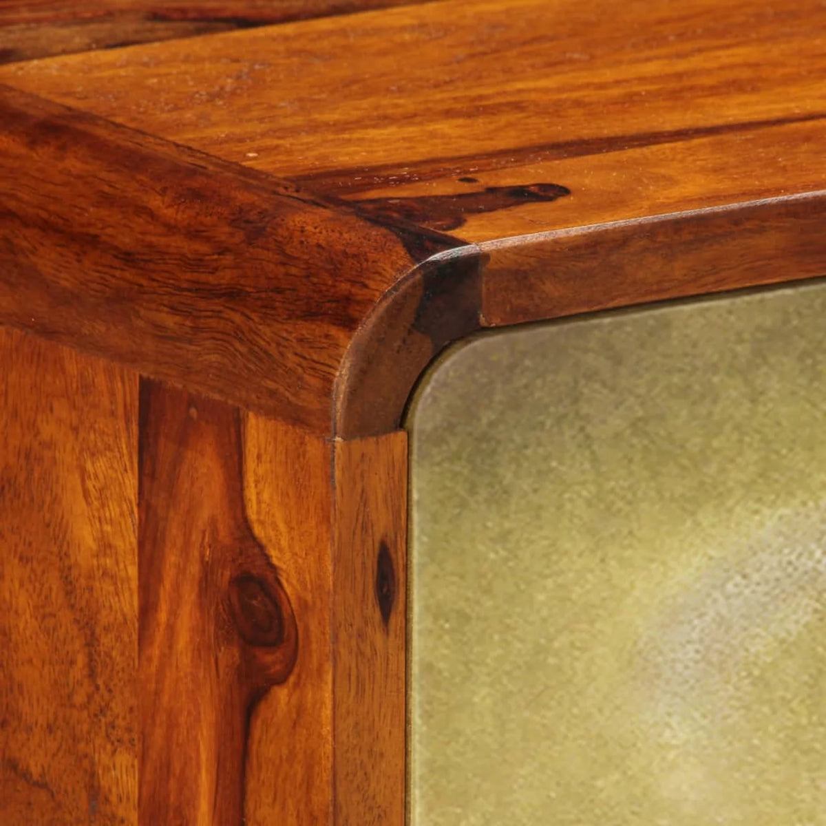 Sheesham Wood TV Stand with Storage Shelves C25355