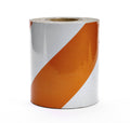 Orange/White Stripe Reflective Barricade Tape, 50 yd K28849