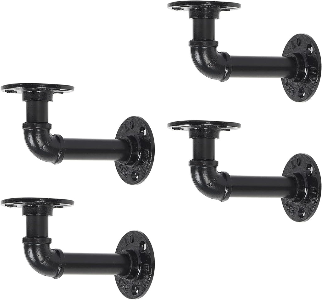 Cast Iron Heavy Duty Elbow Pipe Shelving Brackets (6) U5545