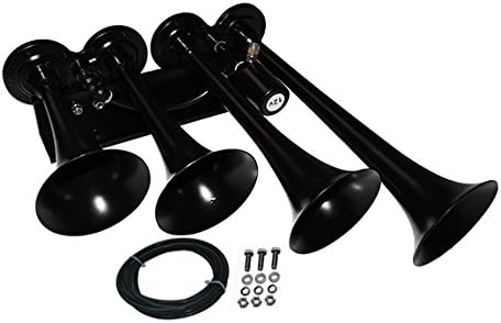 Chrome 4 Trumpet Train Air Horn Pack of 2 F16793