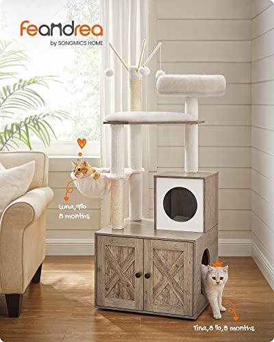 2-in-1 Cat Tree with Litter Box Enclosure O22971