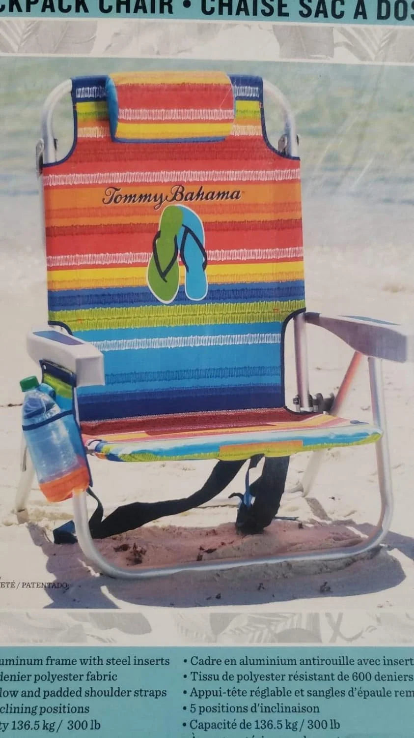 Backpack Cooler Chair with Storage Pouch and Towel Bar N746483