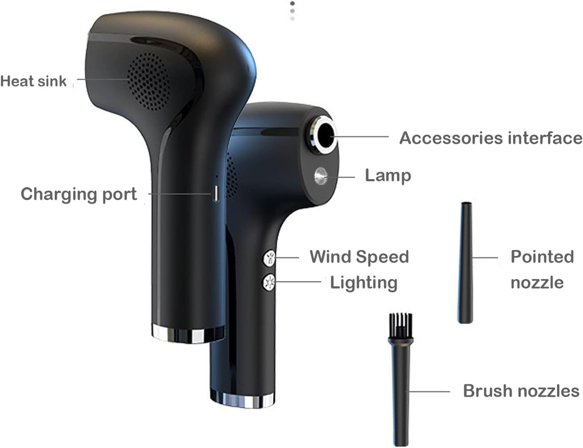 Cordless Electric Air Duster with LED Lighting, 6000mAh, 45000RPM B90988
