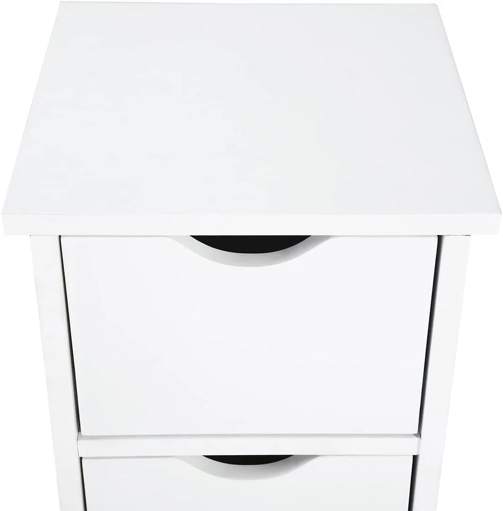 White 4 Drawer Wooden Floor Cabinet H619641