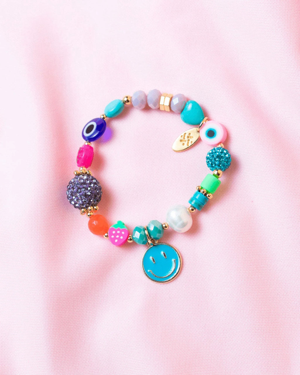 Royal Blue Murano Nazar Elastic Bracelet X341
