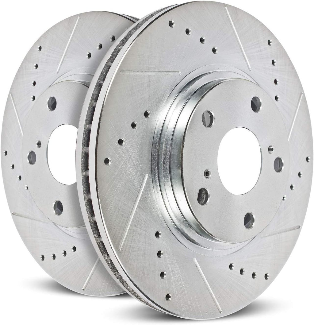 Front Evolution Drilled & Slotted Rotor Pair P25156