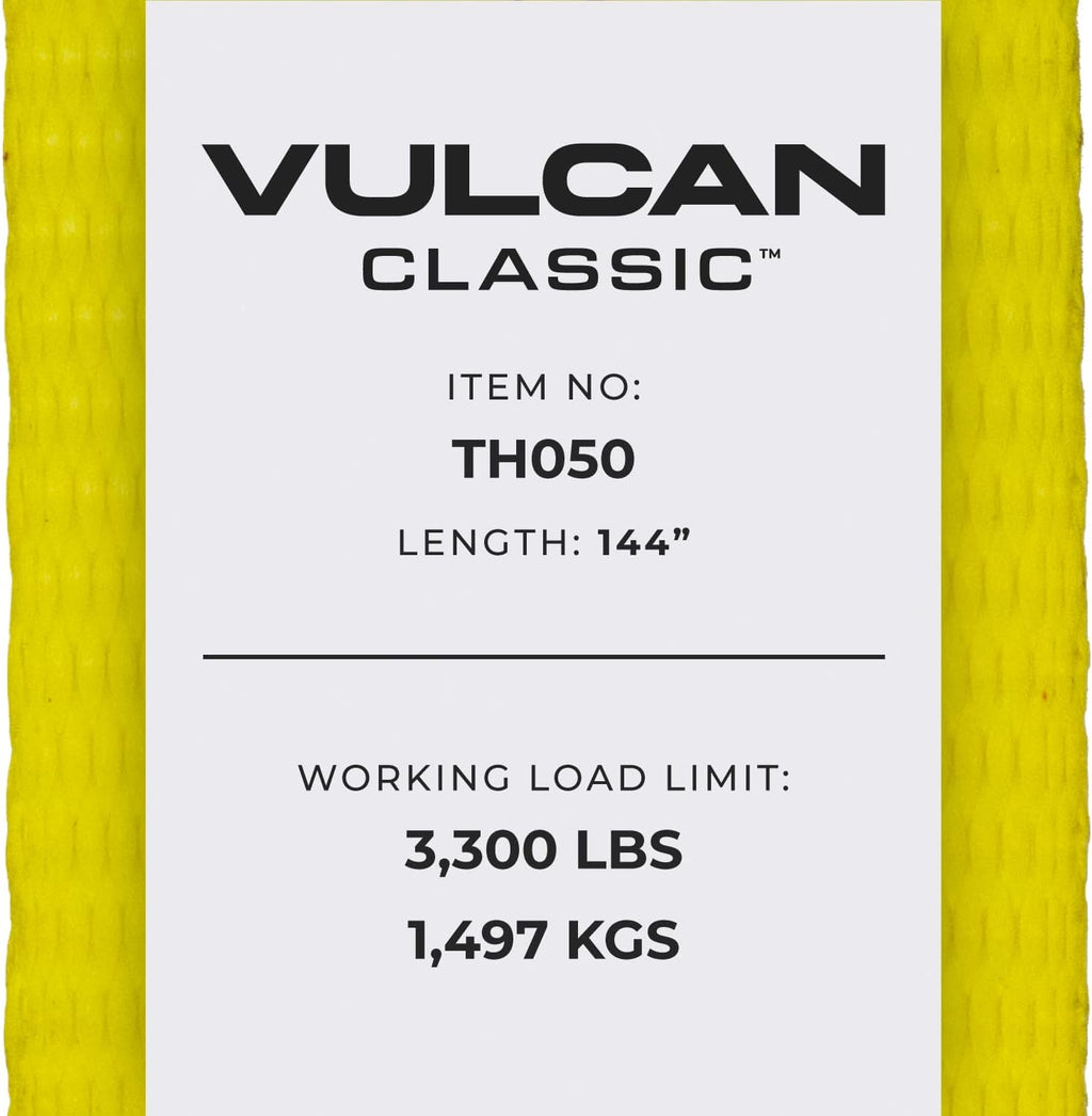2 Inch x 12 Foot Yellow Loop Car Tie Down Straps X534