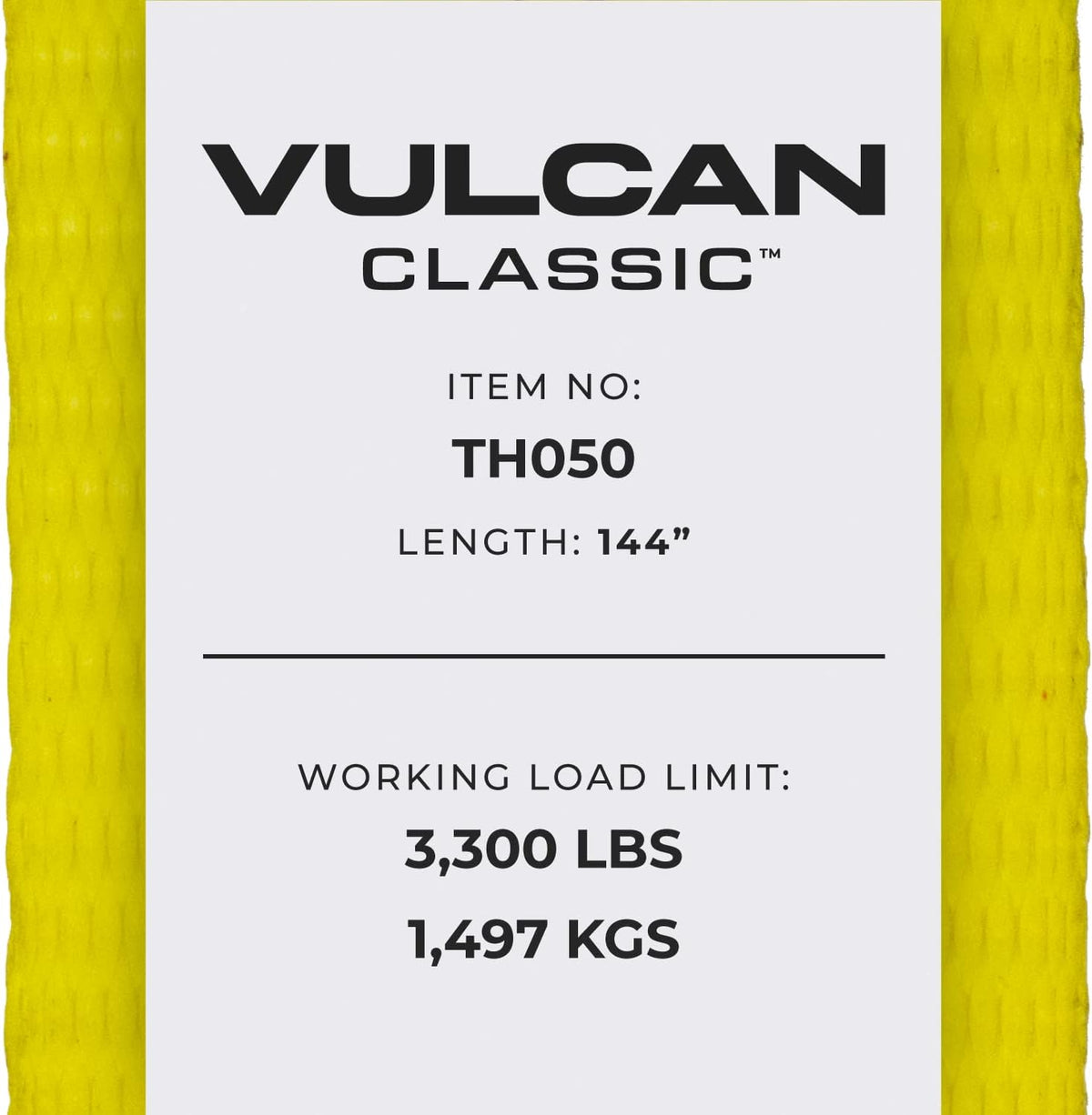 2 Inch x 12 Foot Yellow Loop Car Tie Down Straps X534
