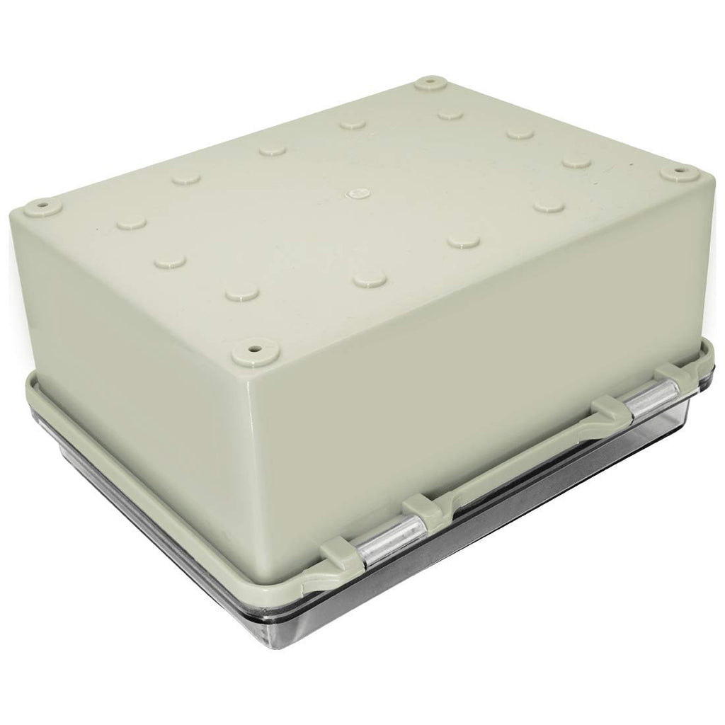 Gray ABS Plastic IP65 Junction Box with Clear Cover 8.7 x 6.7 x 4.3inch V684