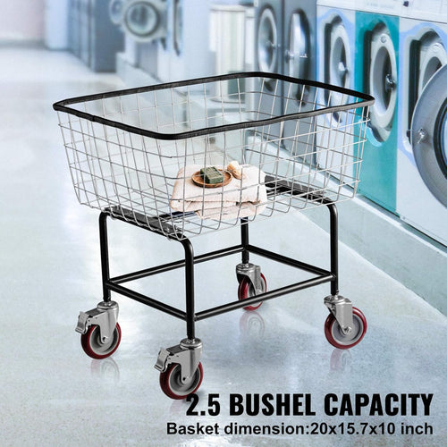 2.5 Bushel Wire Laundry Cart with Wheels H710310