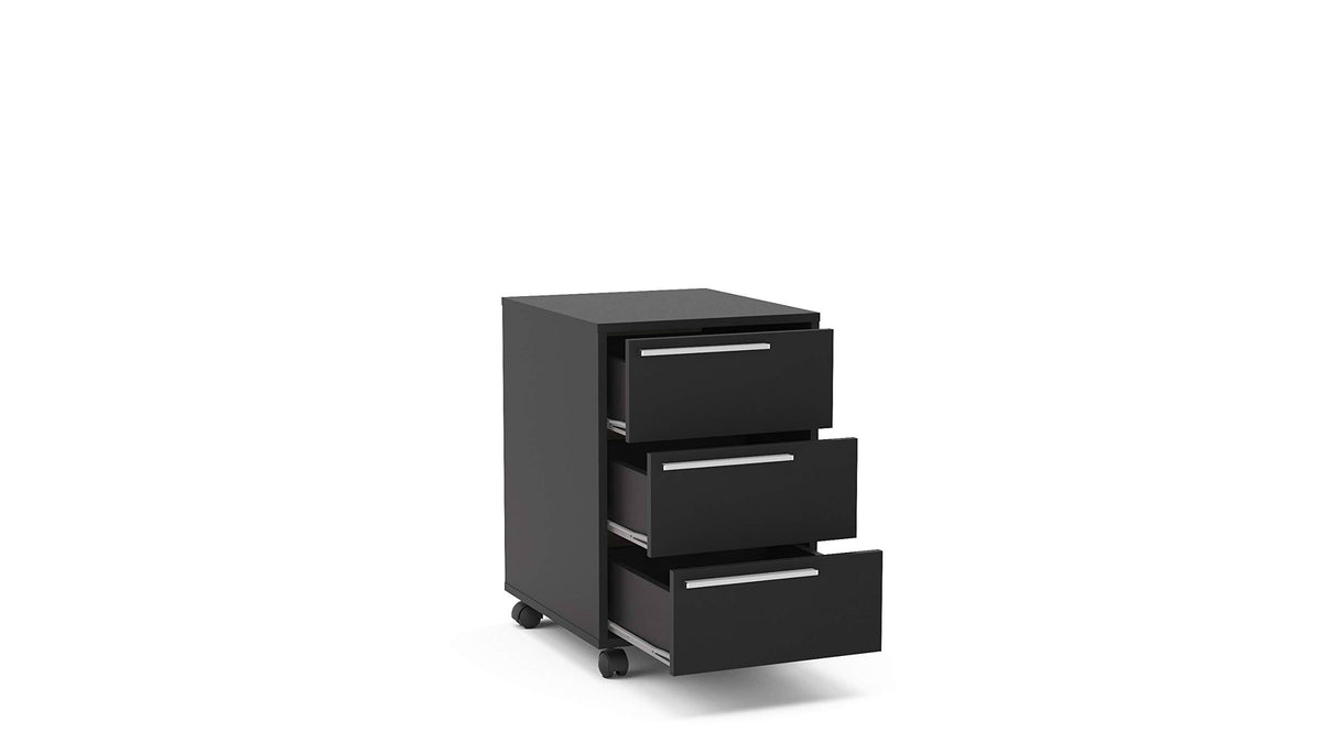 Black 3 Drawer File Cabinet O6947