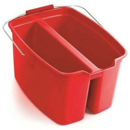 Plastic Double Bucket, 19 Quart Capacity, Red I715945