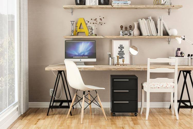 Black 3 Drawer File Cabinet O6947