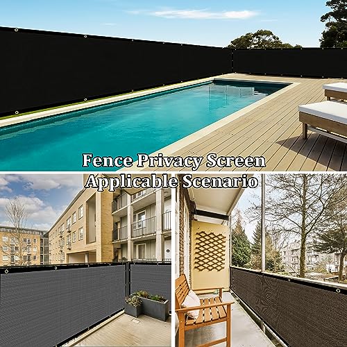 4' X 50' Heavy Duty 170 GSM Fence Privacy Screen Black F16134