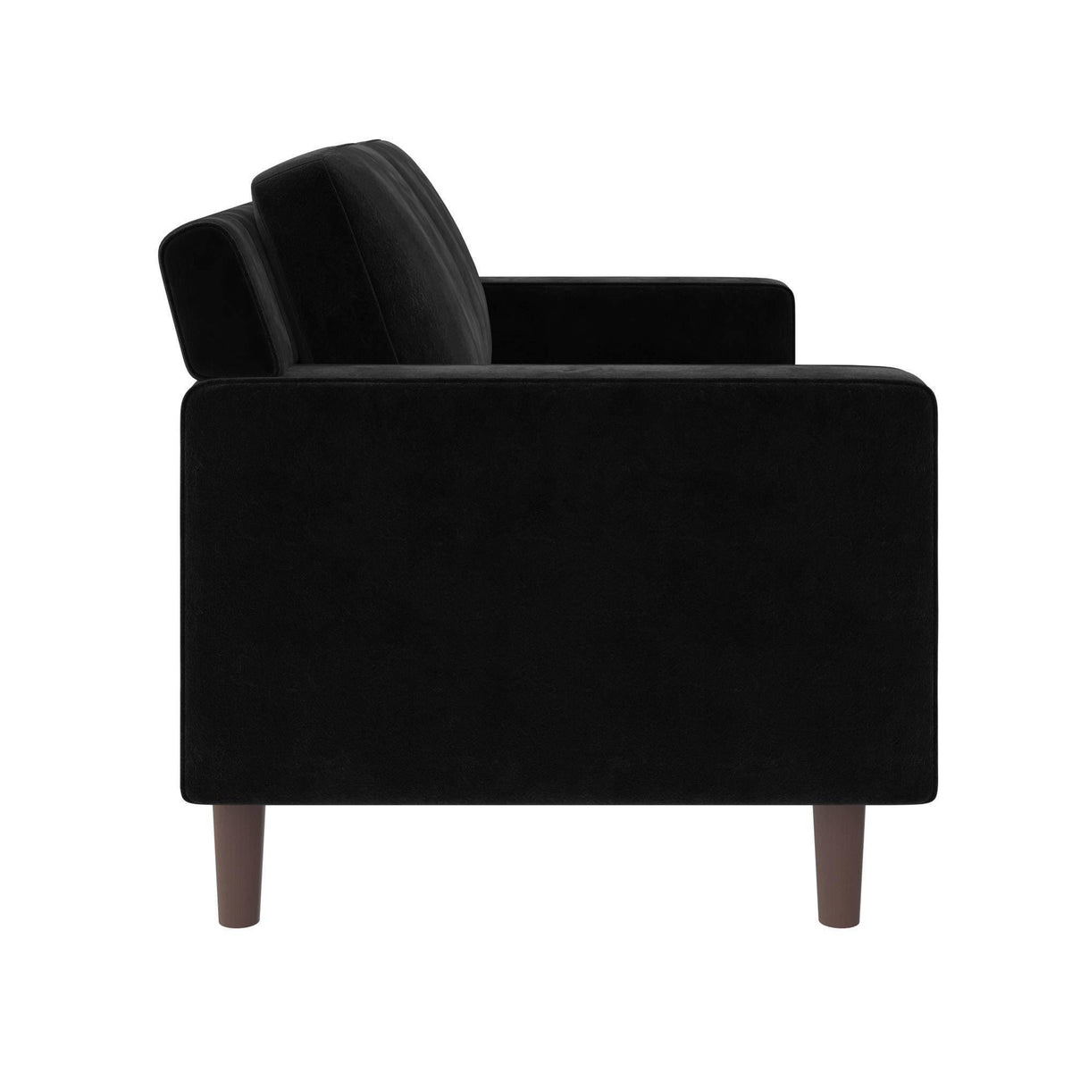 Black Velvet Loveseat 2 Seater Sofa G18134