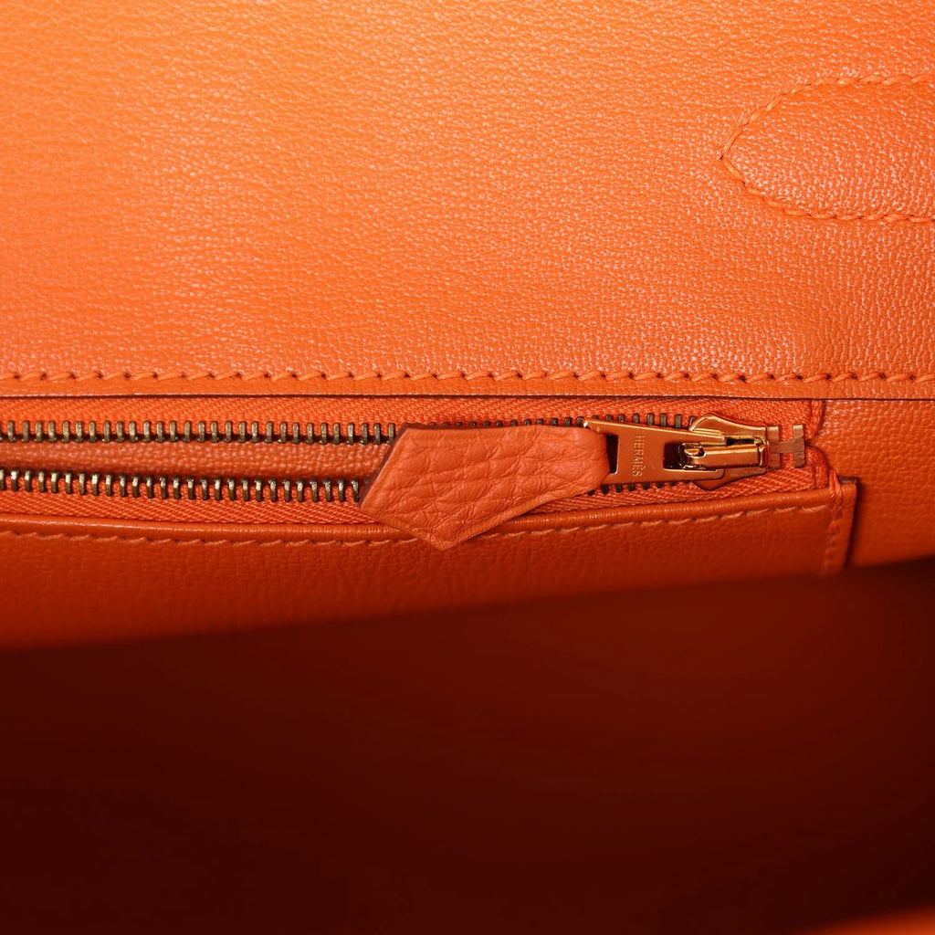 Pre-owned Orange Clemence Leather Handbag R452671