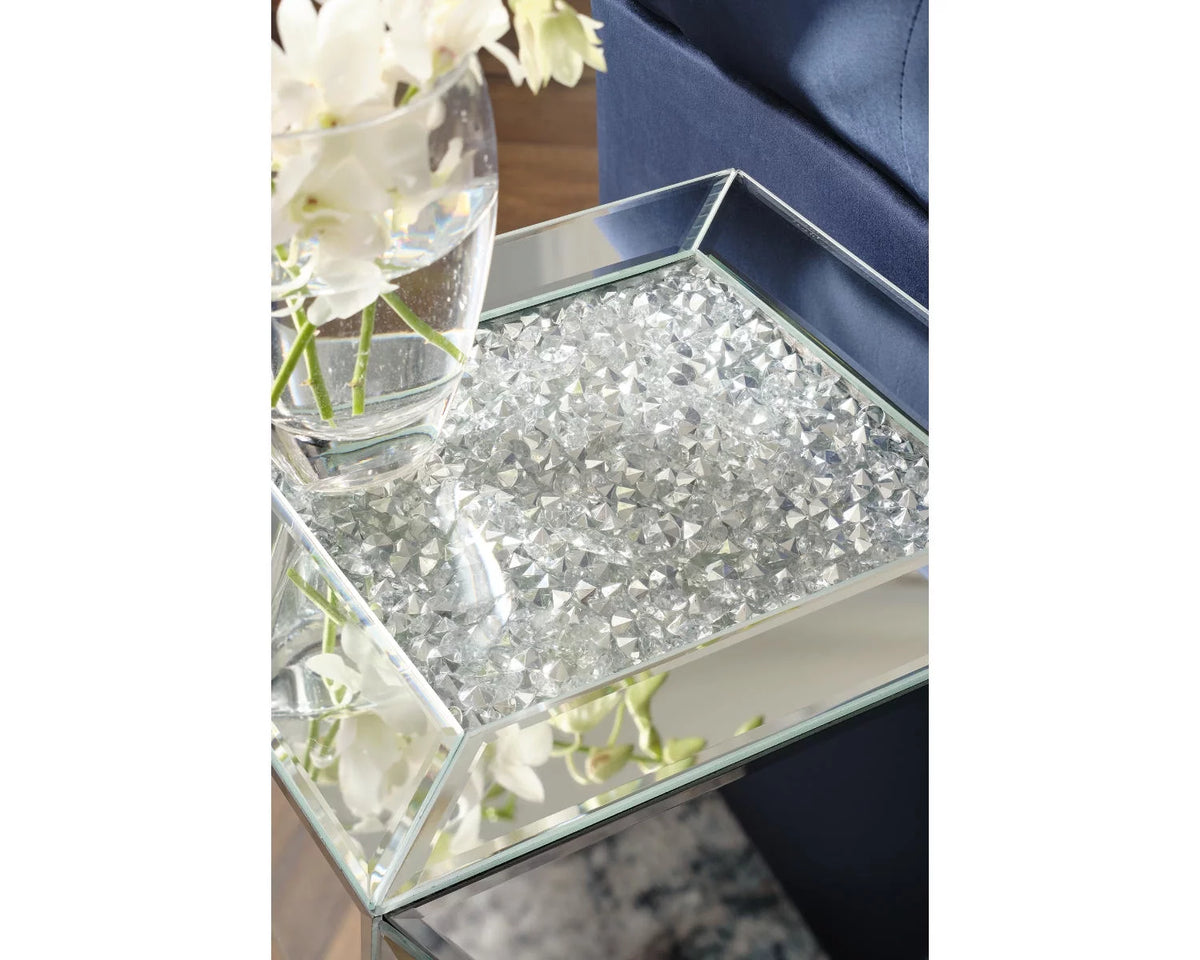 Contemporary Accent Table Mirror Silver Finish H490685