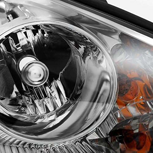 Chrome Halogen Headlights Driver Left + Passenger Right Side Replacement Pair Set T106