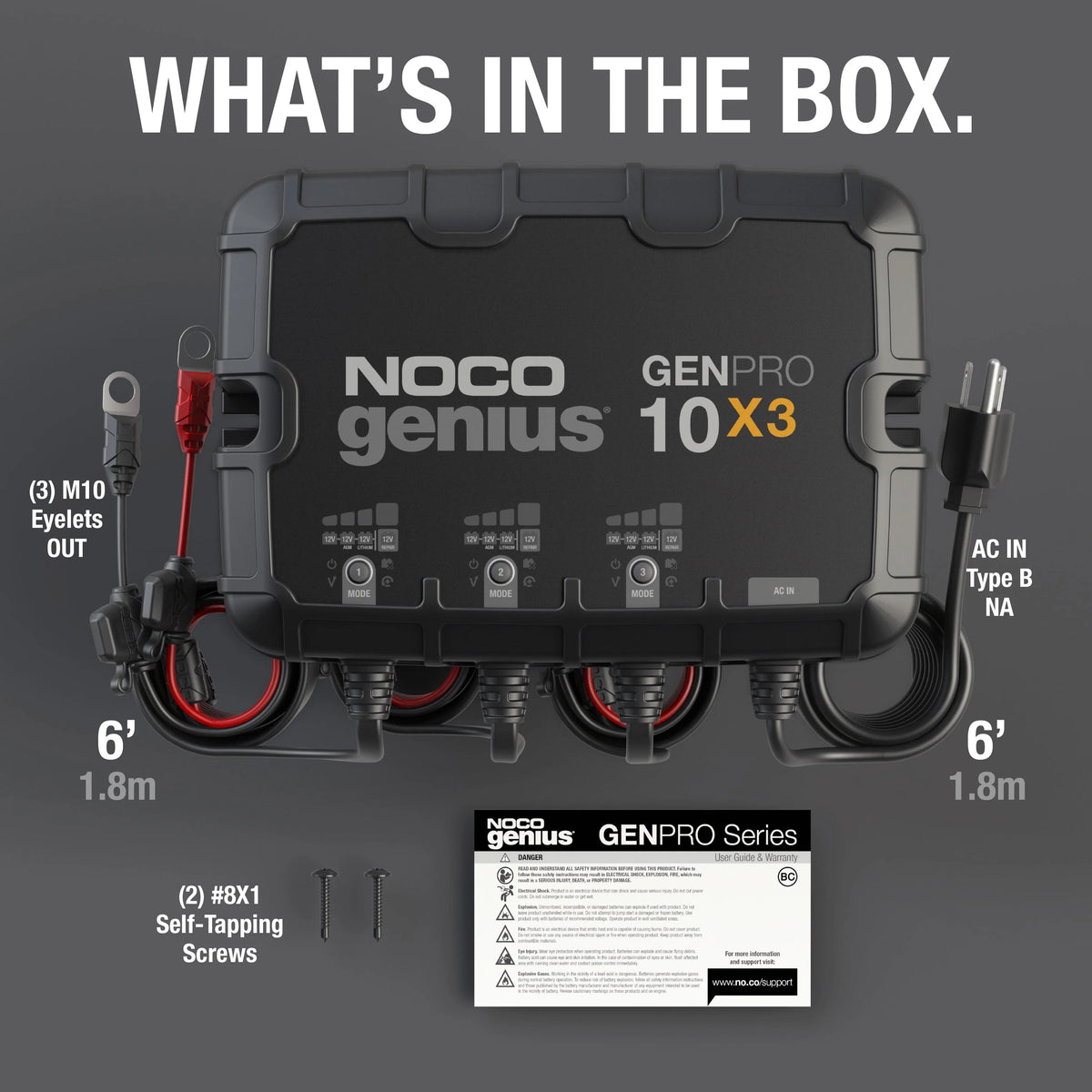 12V 3-Bank 30A Onboard Battery Charger C88035