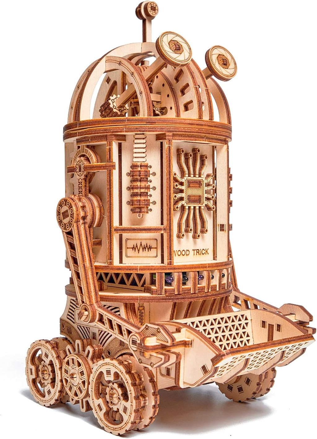 Electric Space Junk Robot Mechanical 3D Wooden Puzzle R226