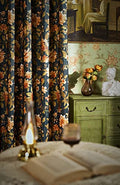 Sheer Curtains Voile Panel Retro Print Matching Printed Window Treatment Semi Draperies (1 Panel, W 50 x L 72 inch) N292