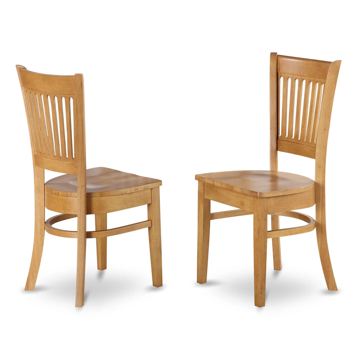5 Piece Oak Finish Wooden Dining Table Set W38130