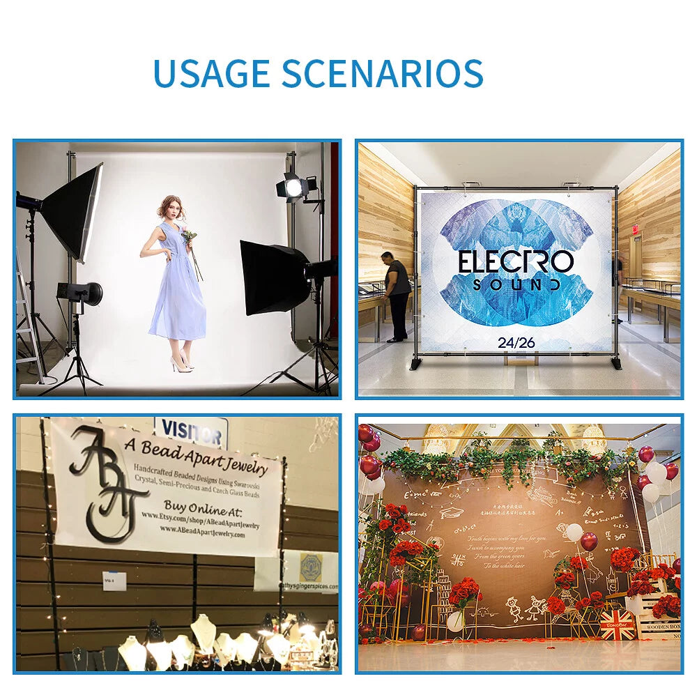 10x8ft Heavy Duty Adjustable Photography Backdrop Stand F479