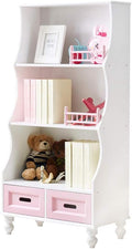 Pink Wooden Bookcase with Drawers G95136