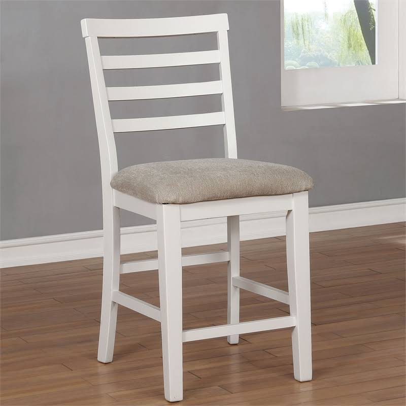 White 3-Piece Wood Counter Height Dining Set Y7747