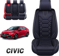 Black Leather Seat Covers Full Set V104