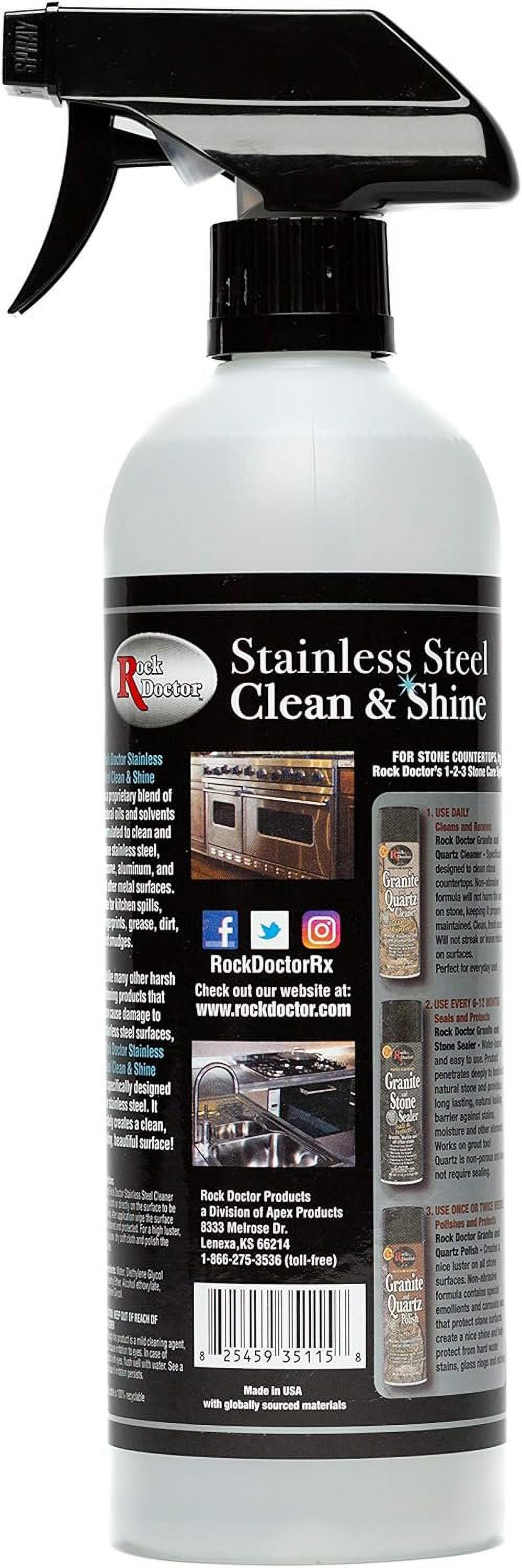 Stainless Steel Cleaner and Protectant 24 oz Spray Bottle Pack of 2 T900209