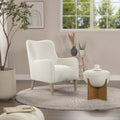 Ivory White Boucle Accent Chair L451731