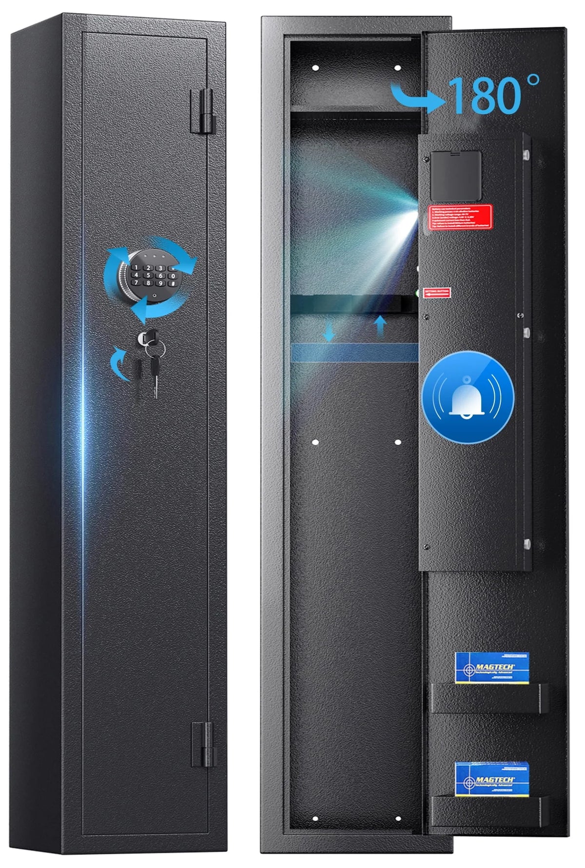 3-Gun Safe with LED Light, Digital Keypad, Alarm System G9336