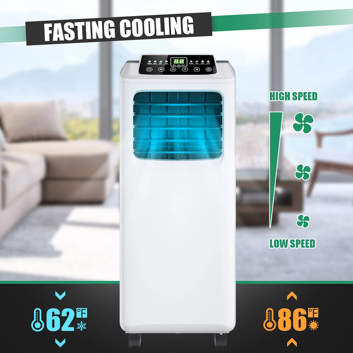 5500 BTU 3-in-1 Portable Air Conditioner with Dehumidifier and Window Kit N22186