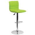 Green Vinyl Height Adjustable Bar Stool N2366