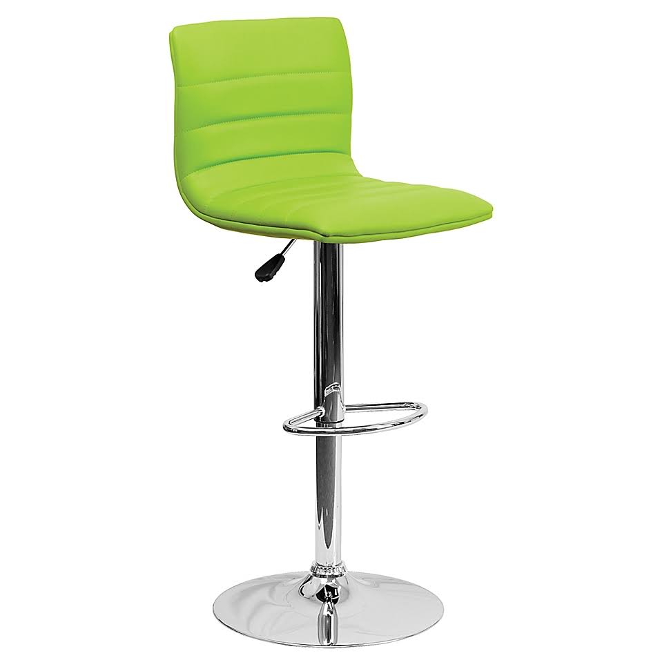 Green Vinyl Height Adjustable Bar Stool N2366