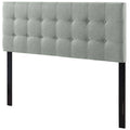 Grey Fabric Button-Tufted Upholstered Headboard K844481